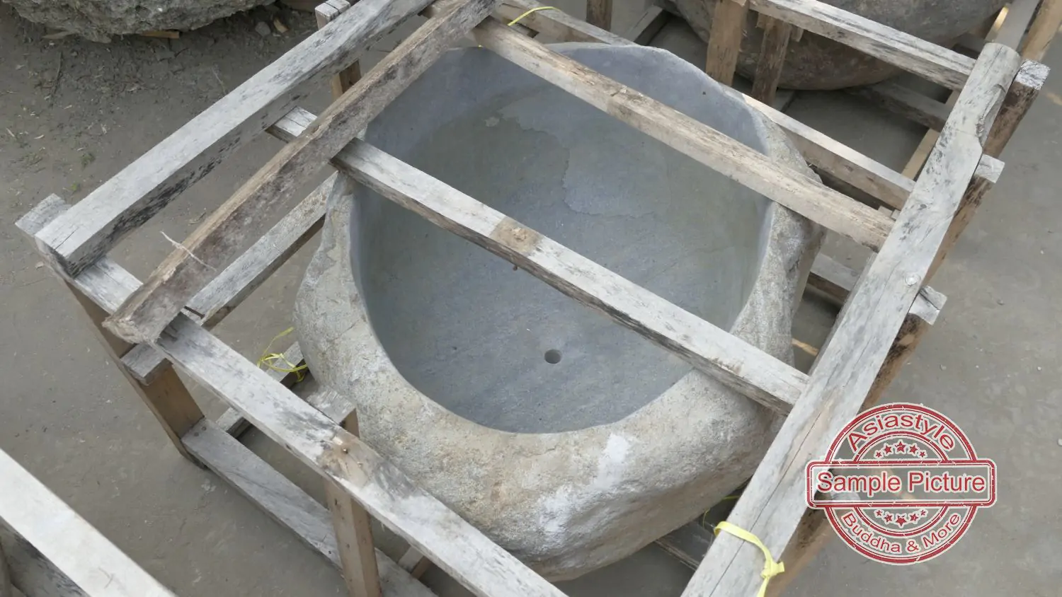  Product image 5 of the product “Basin from Riverstone, Natural surface, polished inside. Dia approx 86-90. Height 51-55 ”